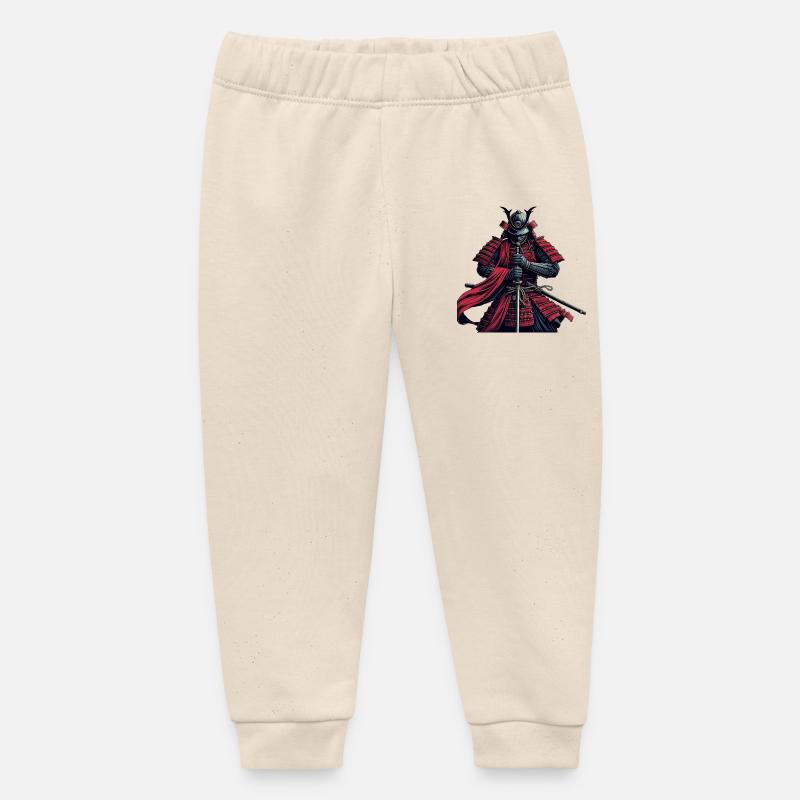 Bushido du guerrier samouraï - Pantalon de jogging bébé bio Stanley/Stella - écru doux