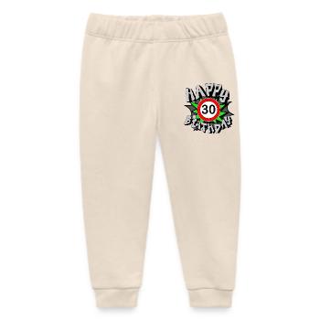 30th Birthday , Airbrush Happy 30 (25) - Baby Organic Sweatpants by Stanley/Stella - soft Ecru - Front