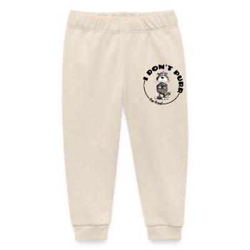 Grumpy I Don't Purr Cat Saying Cats - Baby Organic Sweatpants by Stanley/Stella - soft Ecru - Front