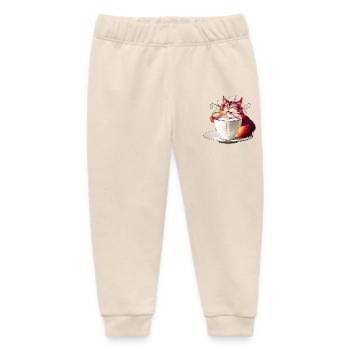 Bunter Farbzauber Katze Milchtasse - Baby Organic Jogginghose Baby Tumbler von Stanley/Stella - Natur - Vorne