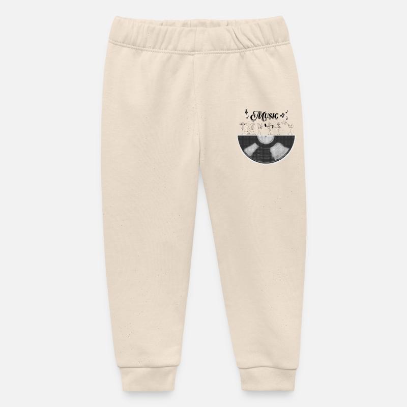 La moitié d’un cylindre de musique - Pantalon de jogging bébé bio Stanley/Stella - écru doux
