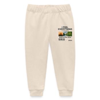 I Feel Everything: Visual Piece Barcelona - Baby Organic Sweatpants by Stanley/Stella - soft Ecru - Front