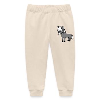 Pferd Bob Haare Frisur Pony Fohlen Niedlich Comic - Baby Organic Jogginghose Baby Tumbler von Stanley/Stella - Natur - Vorne