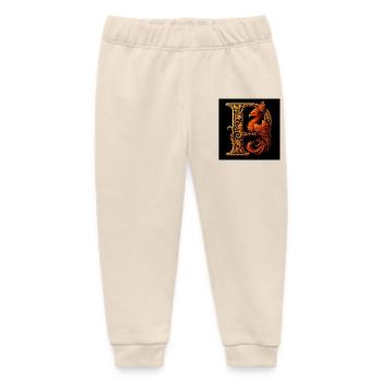 P – Magic Ornament with Phoenix - Baby Organic Sweatpants by Stanley/Stella - soft Ecru - Front