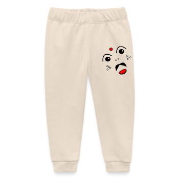 Face stylized - Baby Organic Sweatpants by Stanley/Stella - soft Ecru - Front