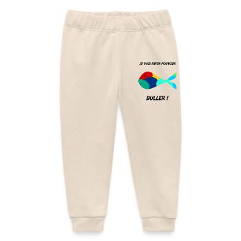 FISH. MEMORY. SARDINE. APRIL FOOL. SEA - Baby Organic Sweatpants by Stanley/Stella - soft Ecru - Front