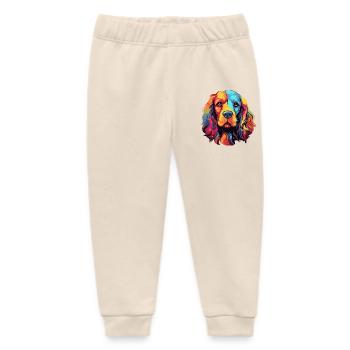 Farbenfroher Hund Pop Art - Baby Organic Jogginghose Baby Tumbler von Stanley/Stella - Natur - Vorne