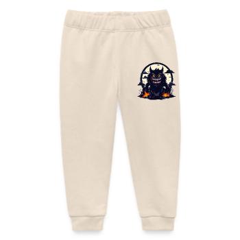 Mondnacht Werwolf Monster mit Feuer Flammen - Baby Organic Jogginghose Baby Tumbler von Stanley/Stella - Natur - Vorne
