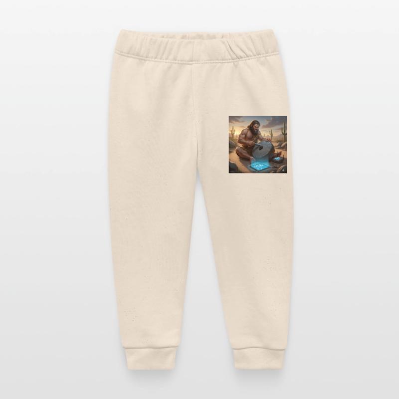 Caveman Tech Support - The First Tutorial Baby Organic Sweatpants by Stanley/Stella