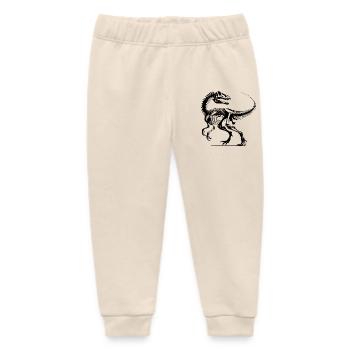 Raptor - Ich war der Chef… vor dem Meteoriten - Baby Organic Sweatpants by Stanley/Stella - soft Ecru - Front
