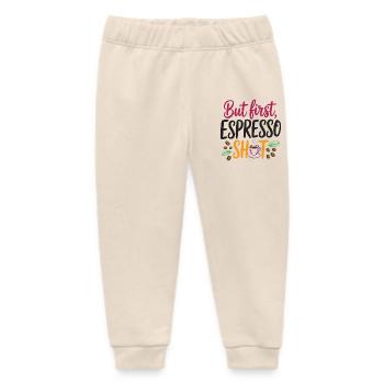 But first espresso shot - Baby Organic Sweatpants by Stanley/Stella - soft Ecru - Front
