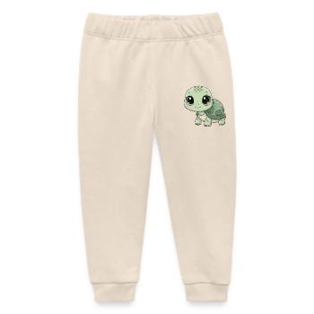 Mintgrüne Kuschelturtle - Baby Organic Jogginghose Baby Tumbler von Stanley/Stella - Natur - Vorne