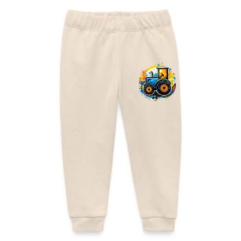 Bunter Traktor im Graffiti-Stil   - Baby Organic Jogginghose Baby Tumbler von Stanley/Stella - Natur - Vorne