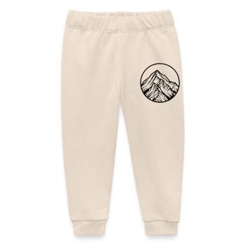 Mountains Mountains Alps - Baby Organic Sweatpants by Stanley/Stella - soft Ecru - Front
