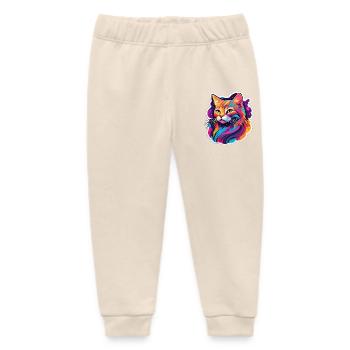 Regenbogen-Helle Katze - Baby Organic Jogginghose Baby Tumbler von Stanley/Stella - Natur - Vorne