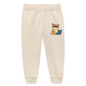 Coding Cat - Baby Organic Jogginghose Baby Tumbler von Stanley/Stella - Natur - Vorne