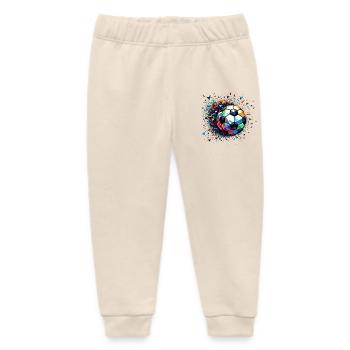 Bunt dynamisches Fußball Motiv mit Lichtreflexe - Baby Organic Jogginghose Baby Tumbler von Stanley/Stella - Natur - Vorne