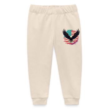 Bald eagle - Baby Organic Sweatpants by Stanley/Stella - soft Ecru - Front