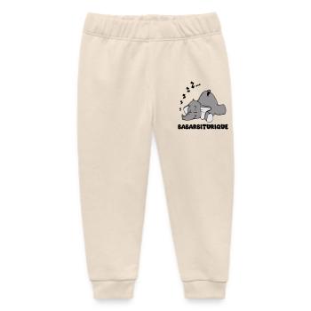 Schlafender Elefant mit dem Titel Babarbituric - Baby Organic Jogginghose Baby Tumbler von Stanley/Stella - Natur - Vorne