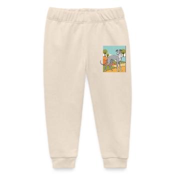 Italian Greyhound - Baby Organic Sweatpants by Stanley/Stella - soft Ecru - Front