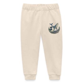 The Whale - Pillar of the Ocean - Baby Organic Sweatpants by Stanley/Stella - soft Ecru - Front