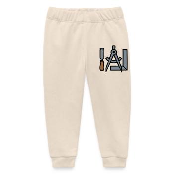Tischler Werkzeuge Grafik - Baby Organic Jogginghose Baby Tumbler von Stanley/Stella - Natur - Vorne