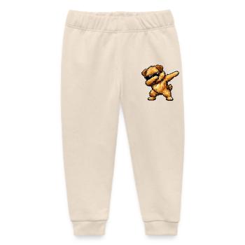 Dabbing Norfolk Terrier im Comic Stil - Baby Organic Jogginghose Baby Tumbler von Stanley/Stella - Natur - Vorne