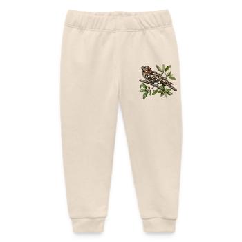 Engoulevent  | Caprimulgus ruficollis - Pantalon de jogging bébé bio Stanley/Stella - écru doux - Devant