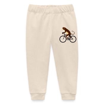 singe - Pantalon de jogging bébé bio Stanley/Stella - écru doux - Devant
