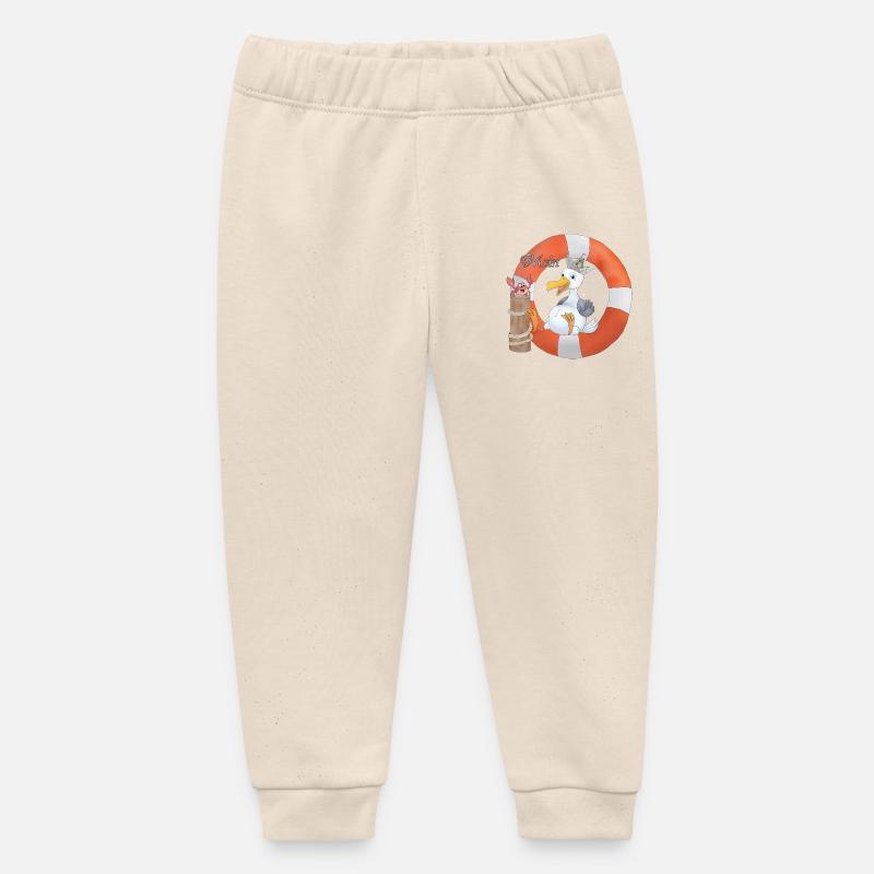 Moewe_im_Ring - Pantalon de jogging bébé bio Stanley/Stella - écru doux