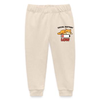 Katten-Grafik-T-Shirt mit niedriger Batterie - Baby Organic Jogginghose Baby Tumbler von Stanley/Stella - Natur - Vorne