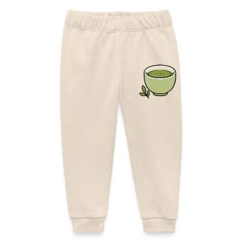 Minimalistische Matcha-Teetassen-Illustration - Baby Organic Jogginghose Baby Tumbler von Stanley/Stella - Natur - Vorne