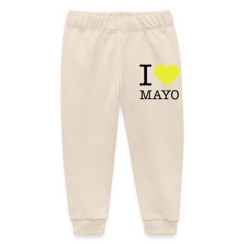 I LOVE MAYONNAISE Mayo - Baby Organic Sweatpants by Stanley/Stella - soft Ecru - Front