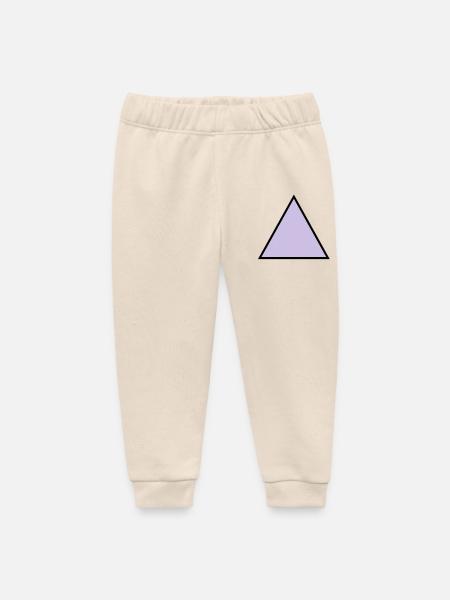 hipster triangle triangle shape - Baby Organic Sweatpants by Stanley/Stella - soft Ecru