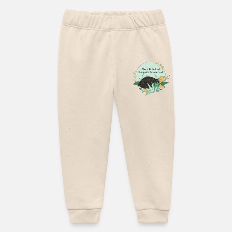 Tortue Cassiopée - Pantalon de jogging bébé bio Stanley/Stella - écru doux