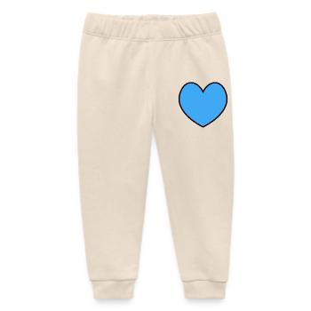 Herz blau black outline - Baby Organic Jogginghose Baby Tumbler von Stanley/Stella - Natur - Vorne