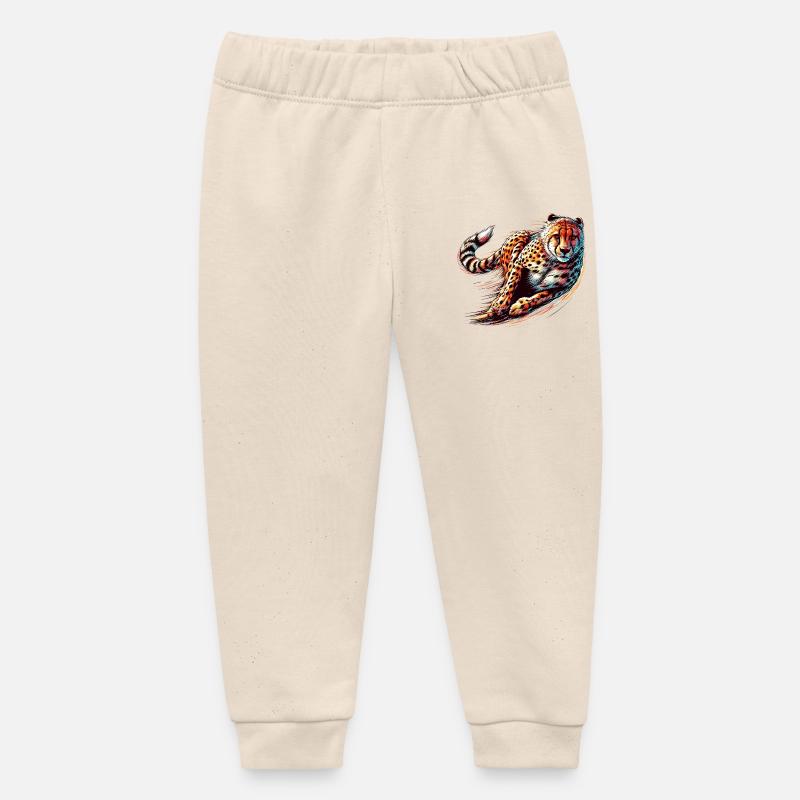 Guépard - Pantalon de jogging bébé bio Stanley/Stella - écru doux
