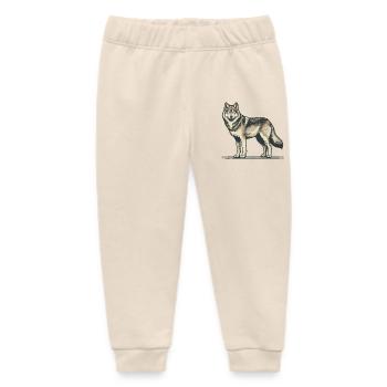 Wolf - Baby Organic Sweatpants by Stanley/Stella - soft Ecru - Front