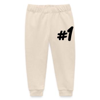 Nummer 1 # - Baby Organic Jogginghose Baby Tumbler von Stanley/Stella - Natur - Vorne