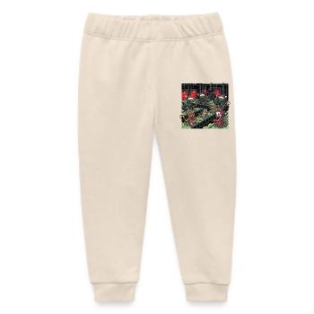 Horror Christmas Zombie Creepy Gothic Gnome - Baby Organic Sweatpants by Stanley/Stella - soft Ecru - Front