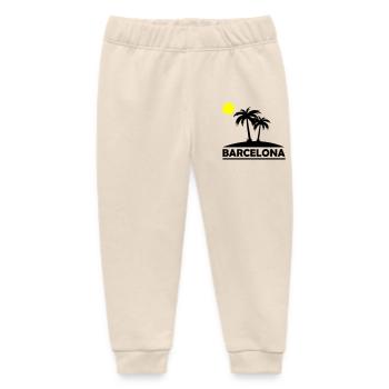 Barcelona Beach - Baby Organic Sweatpants by Stanley/Stella - soft Ecru - Front