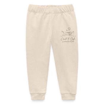 Pickleball Line Art Shirt – Minimalist Court-to-Ca - Baby Organic Sweatpants by Stanley/Stella - soft Ecru - Front