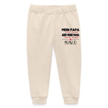 Papa kann alles Mama macht alles Baby Säugling - Baby Organic Jogginghose Baby Tumbler von Stanley/Stella - Natur - Vorne