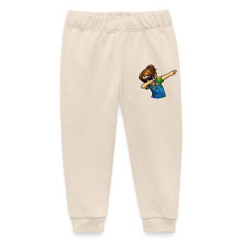 Dabbing Kindergarten Teacher - Baby Organic Sweatpants by Stanley/Stella - soft Ecru - Front