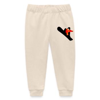 Snowboard - Baby Organic Sweatpants by Stanley/Stella - soft Ecru - Front