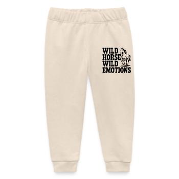 Wild Horse, Wild Emotions - Baby Organic Sweatpants by Stanley/Stella - soft Ecru - Front