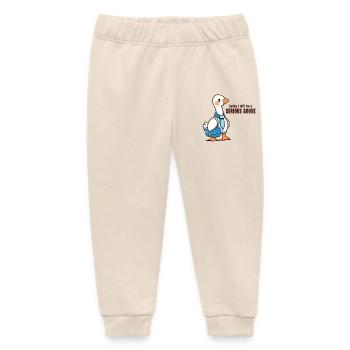Today I Will be a Serious Goose - Baby Organic Sweatpants by Stanley/Stella - soft Ecru - Front
