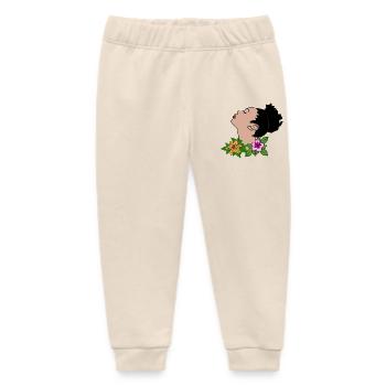 Vector portrait - Baby Organic Sweatpants by Stanley/Stella - soft Ecru - Front
