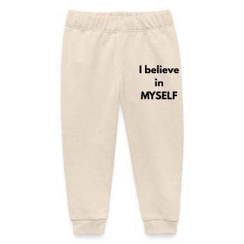 Ich glaube an MICH SELBST - Baby Organic Jogginghose Baby Tumbler von Stanley/Stella - Natur - Vorne
