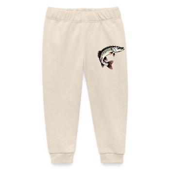 Predatory Pike - Baby Organic Sweatpants by Stanley/Stella - soft Ecru - Front